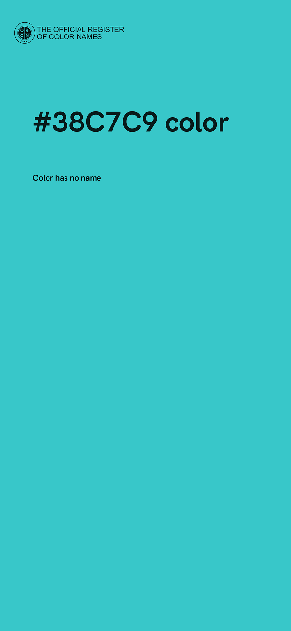 #38C7C9 color image