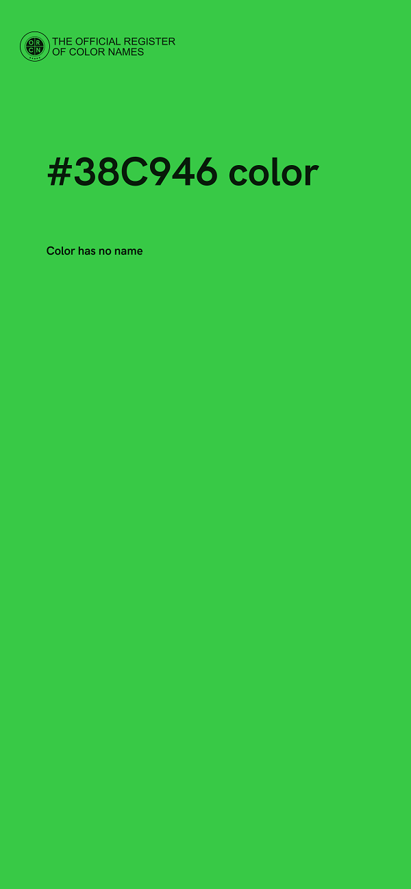 #38C946 color image