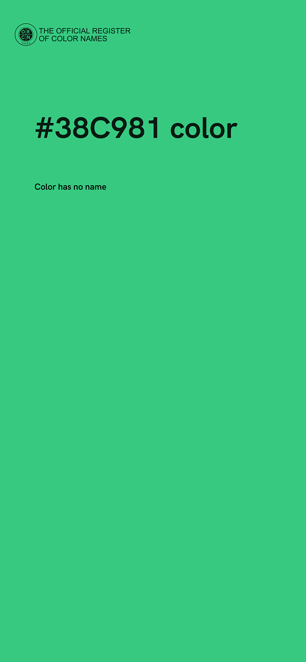 #38C981 color image