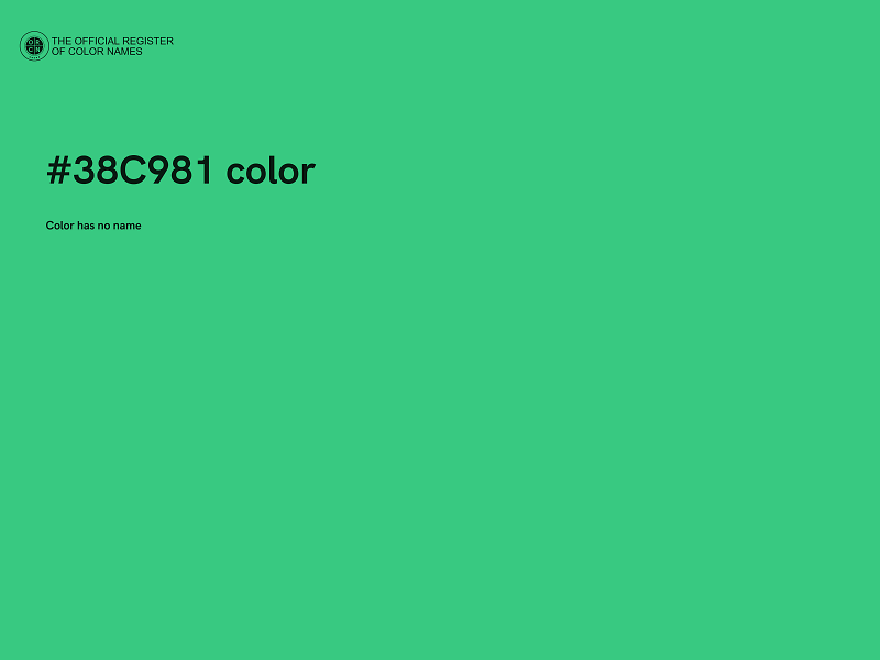 #38C981 color image