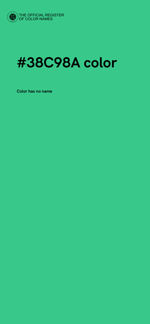 #38C98A color image