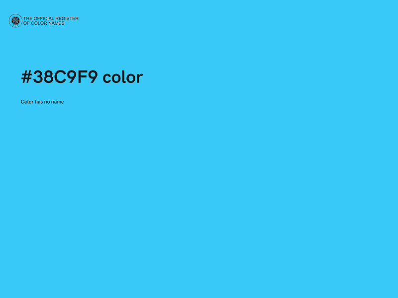 #38C9F9 color image