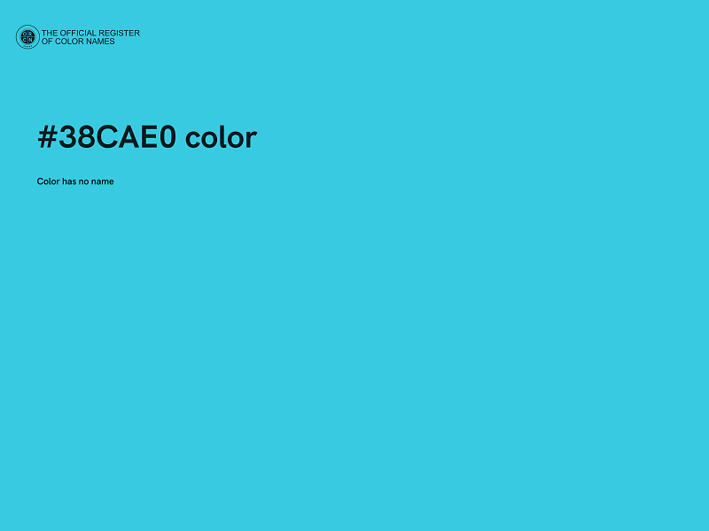 #38CAE0 color image