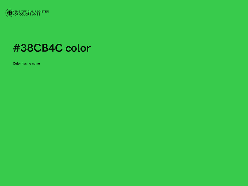 #38CB4C color image