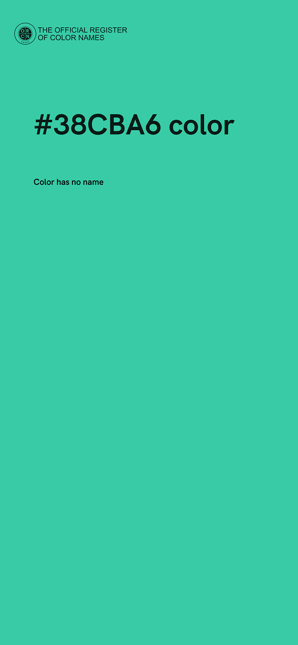 #38CBA6 color image