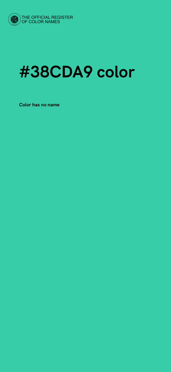 #38CDA9 color image