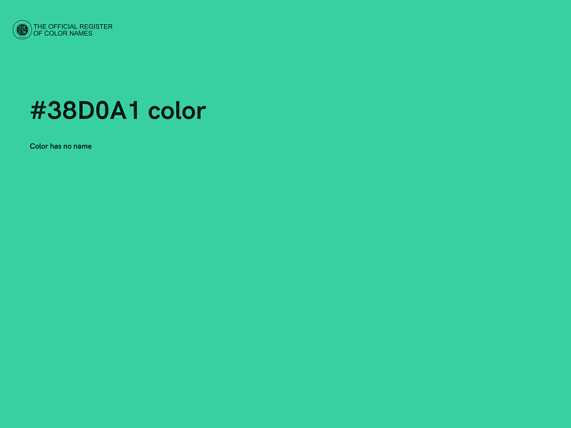 #38D0A1 color image