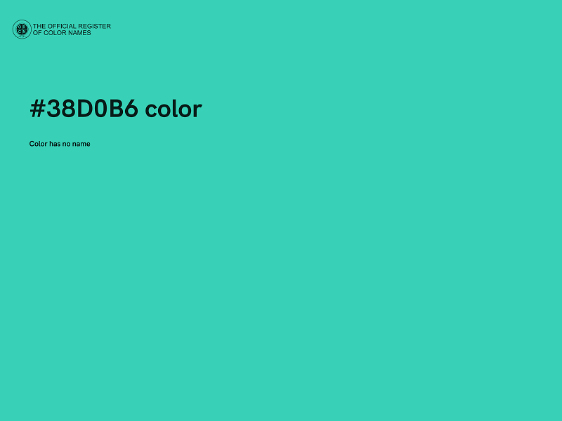 #38D0B6 color image