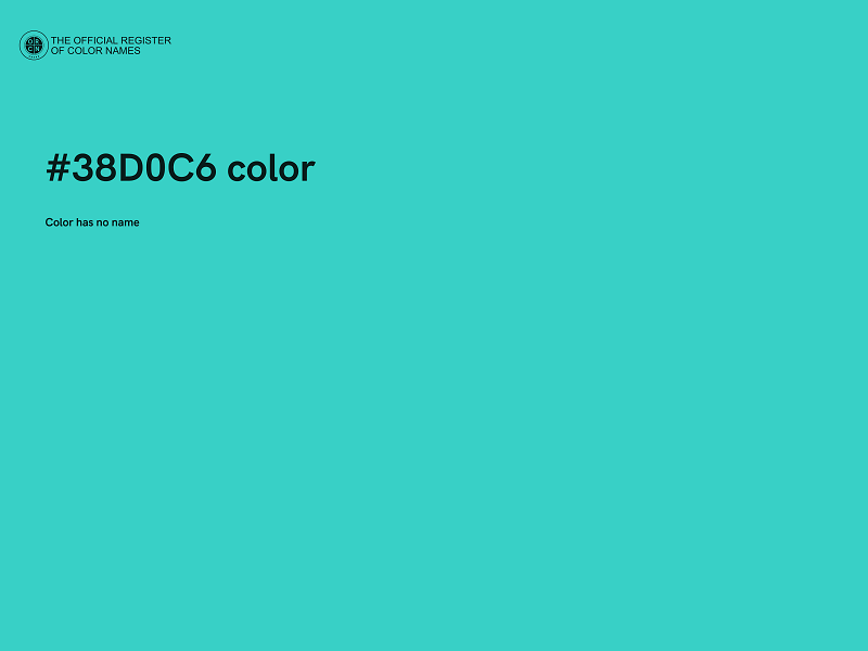 #38D0C6 color image