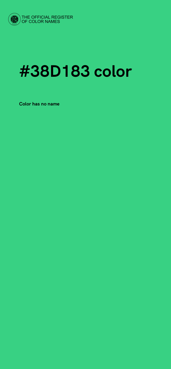 #38D183 color image