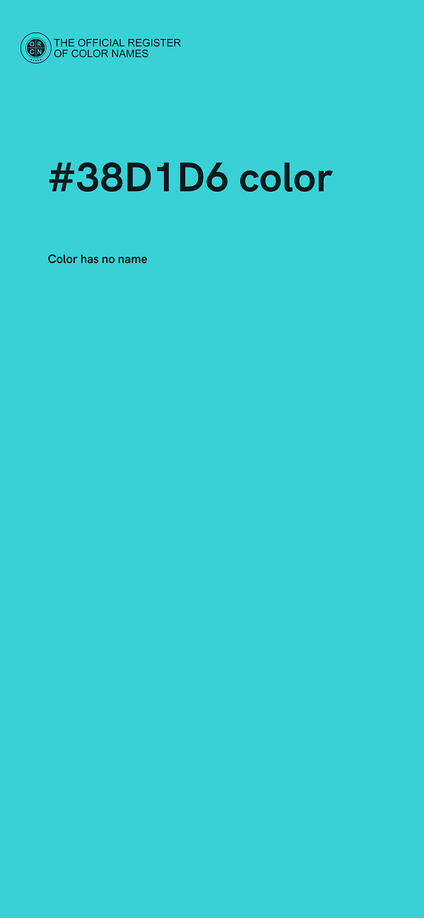 #38D1D6 color image