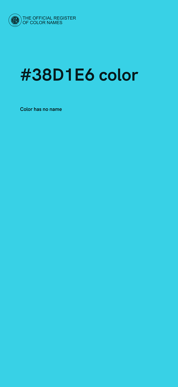 #38D1E6 color image