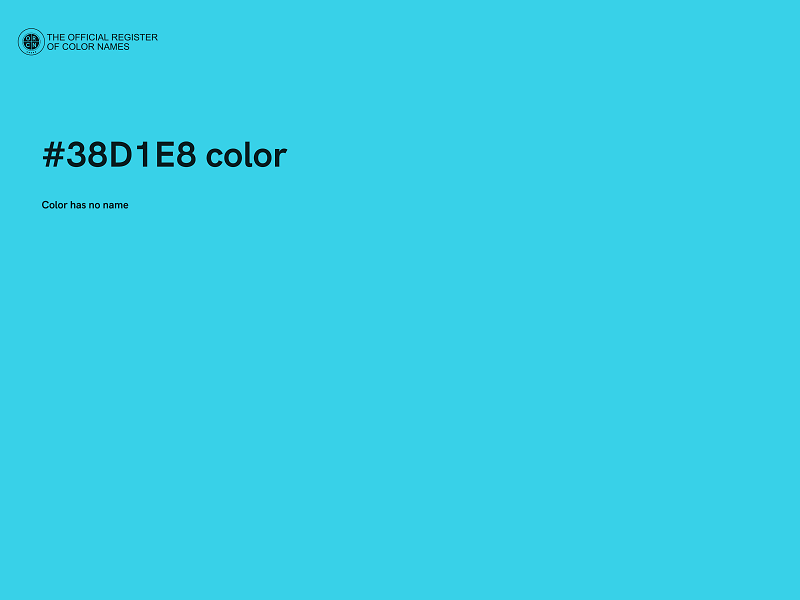 #38D1E8 color image