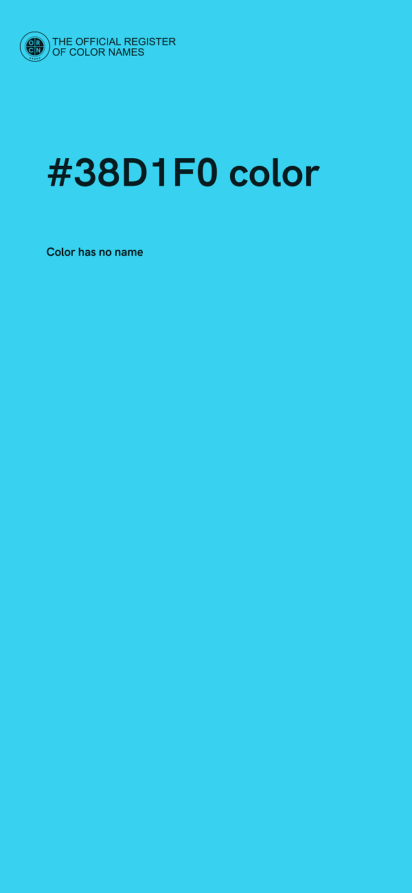 #38D1F0 color image