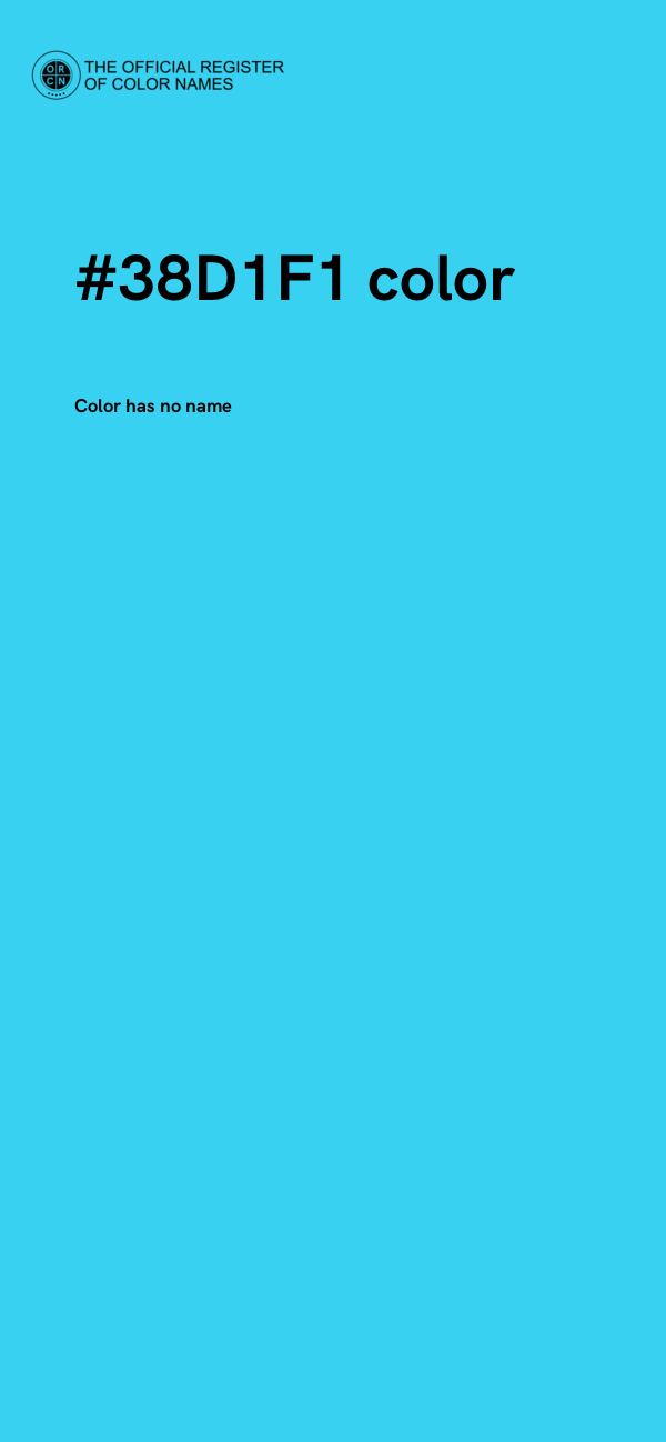 #38D1F1 color image