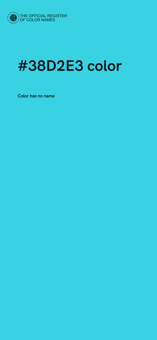 #38D2E3 color image