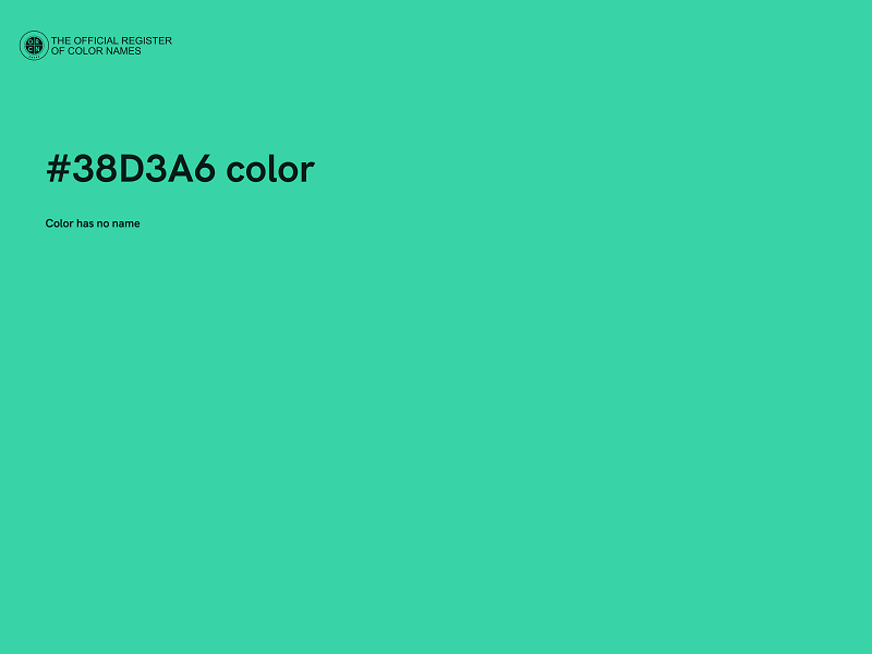 #38D3A6 color image