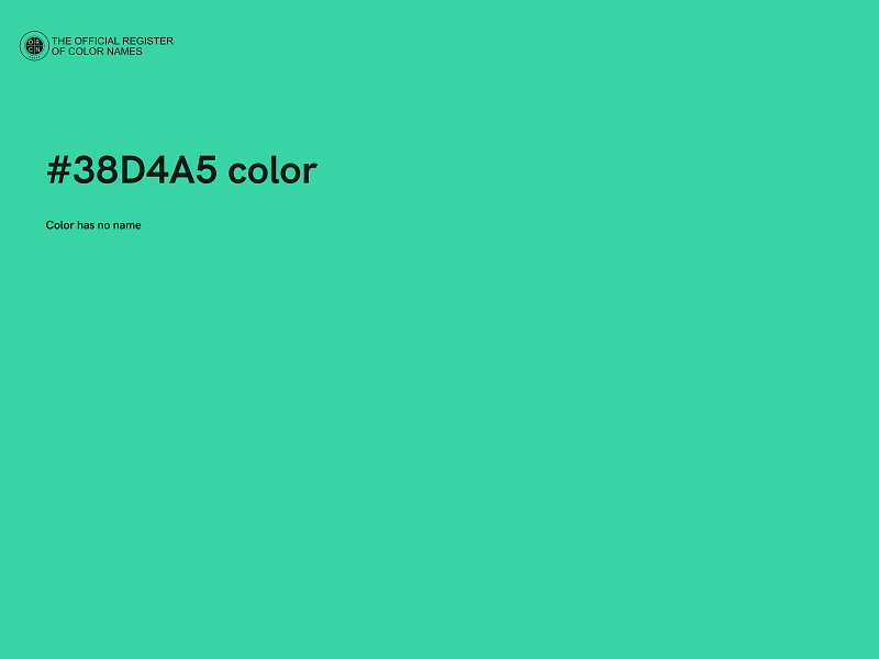 #38D4A5 color image