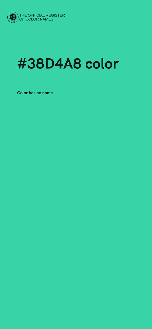 #38D4A8 color image