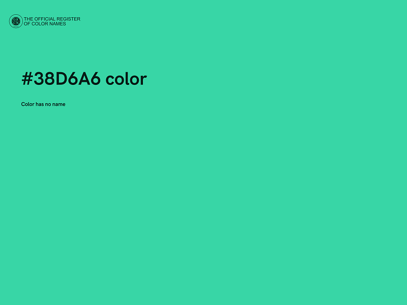 #38D6A6 color image