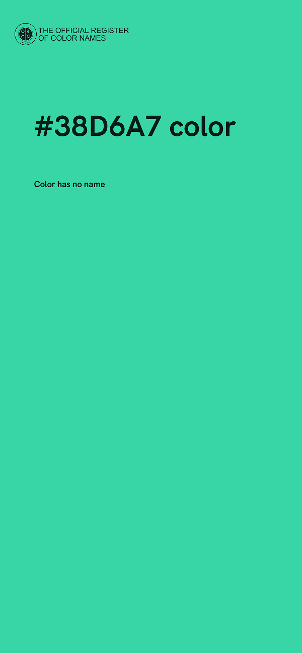 #38D6A7 color image