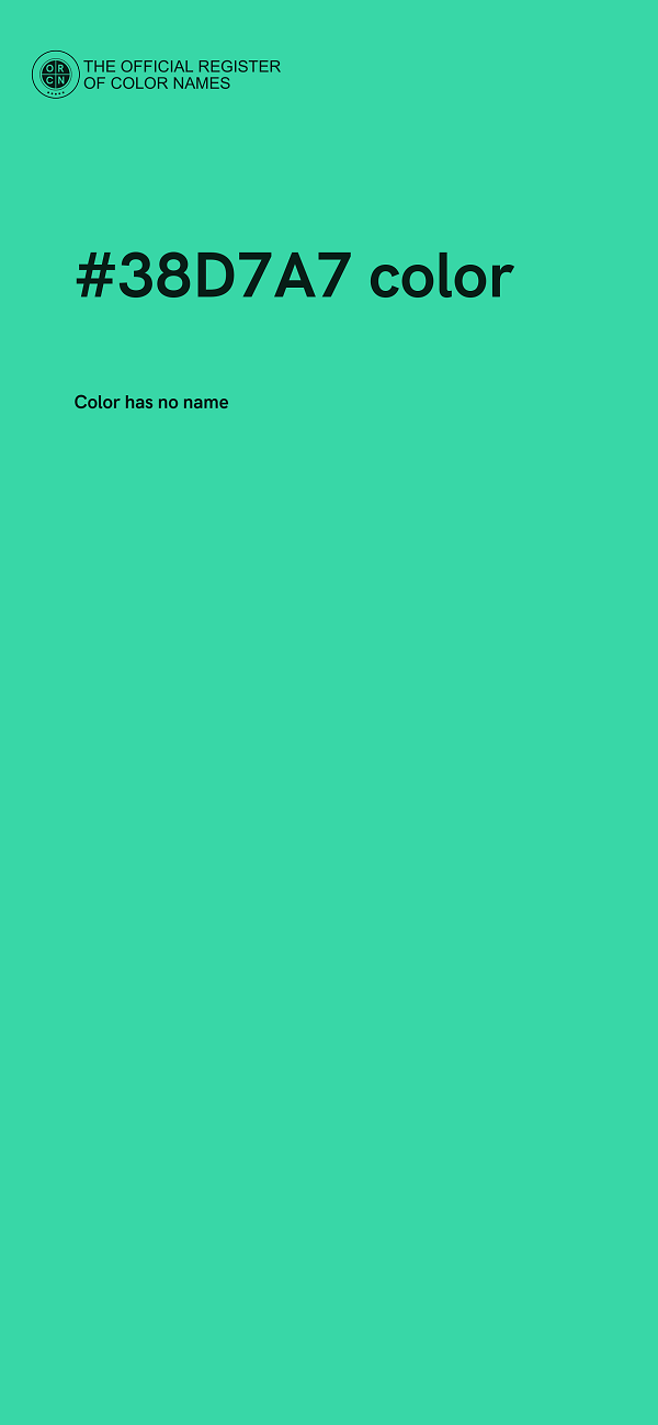 #38D7A7 color image