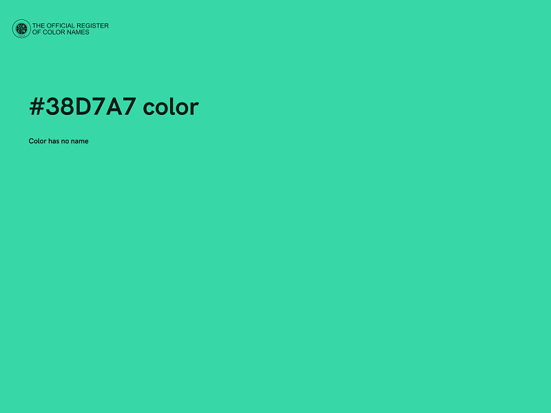 #38D7A7 color image
