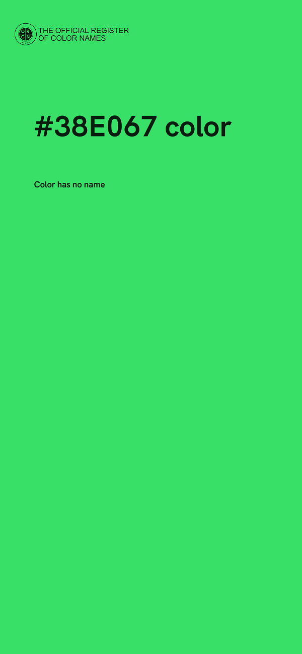 #38E067 color image
