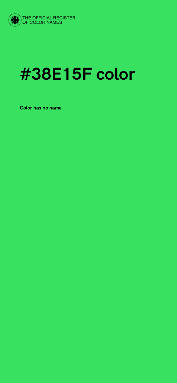 #38E15F color image
