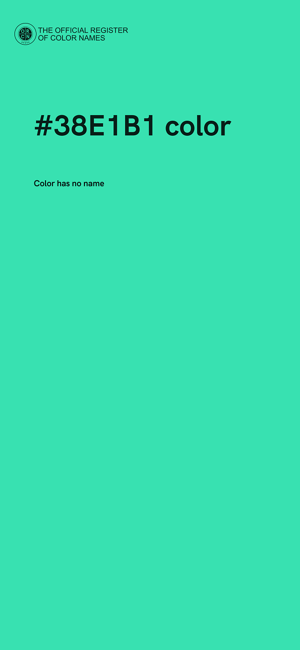 #38E1B1 color image