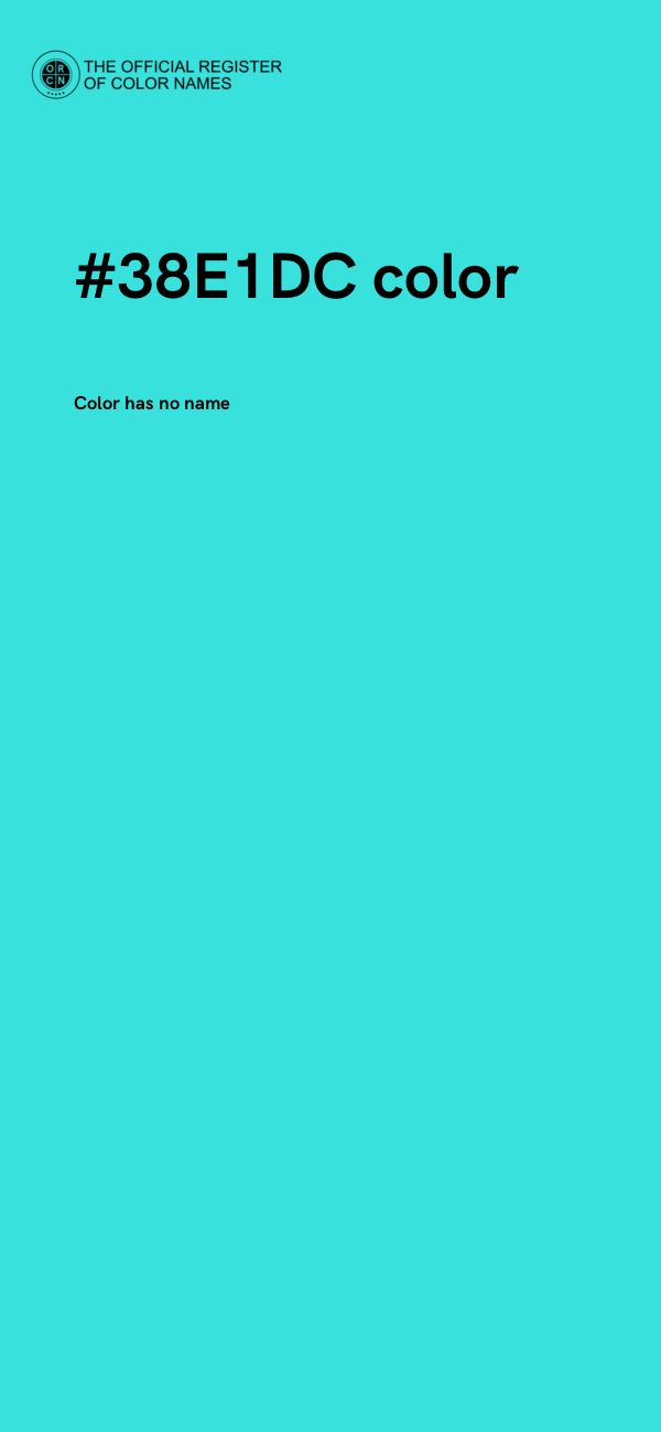 #38E1DC color image