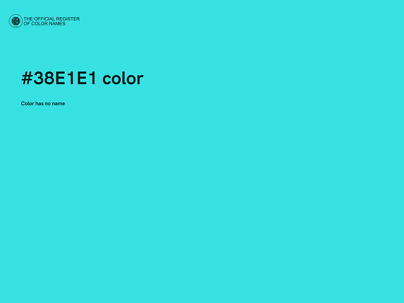 #38E1E1 color image