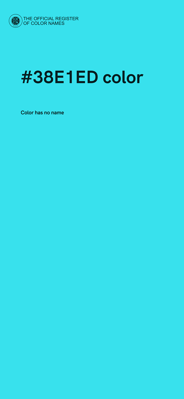 #38E1ED color image