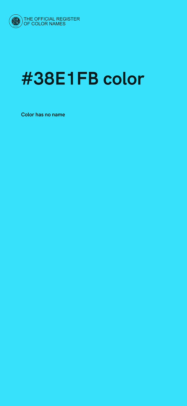 #38E1FB color image