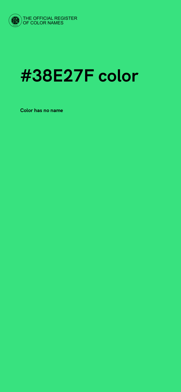 #38E27F color image
