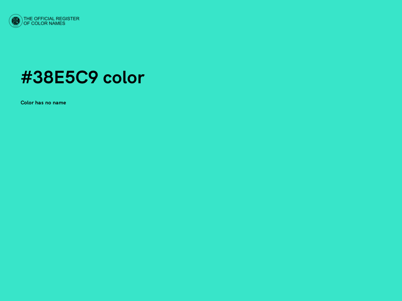 #38E5C9 color image