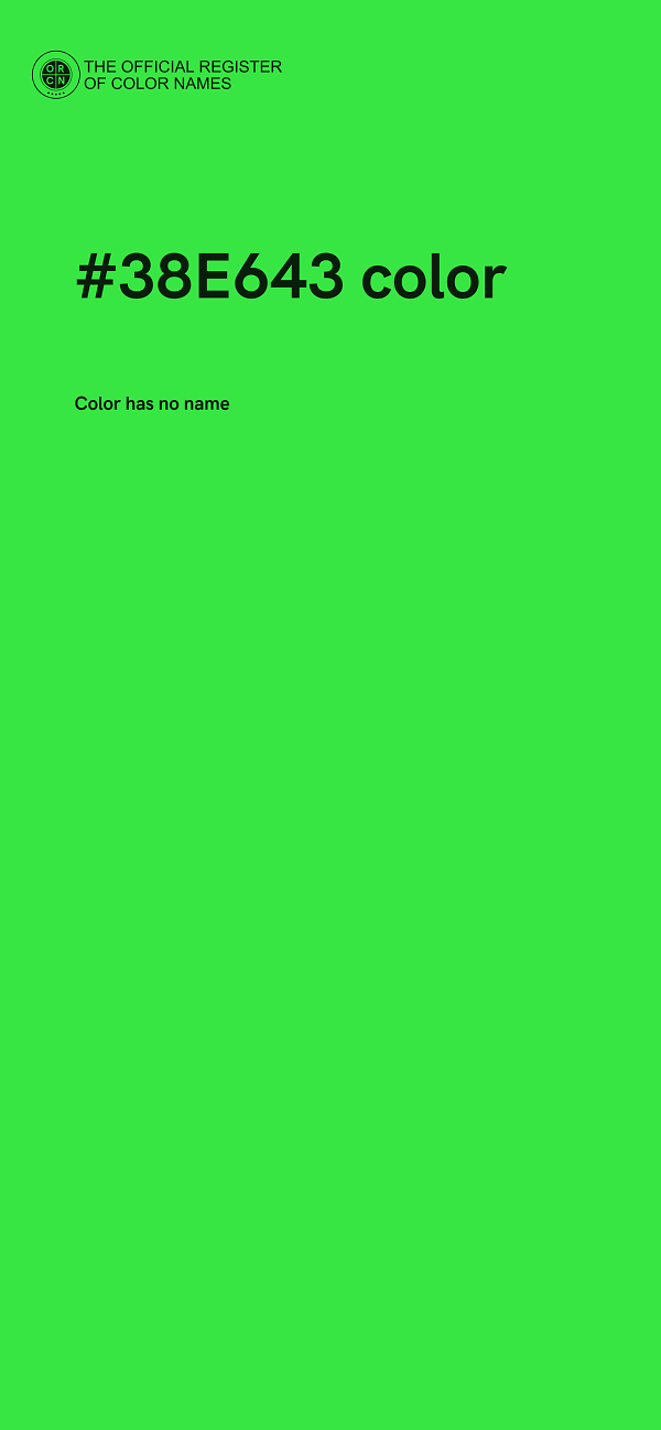 #38E643 color image