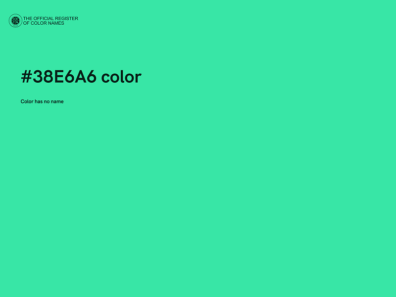 #38E6A6 color image