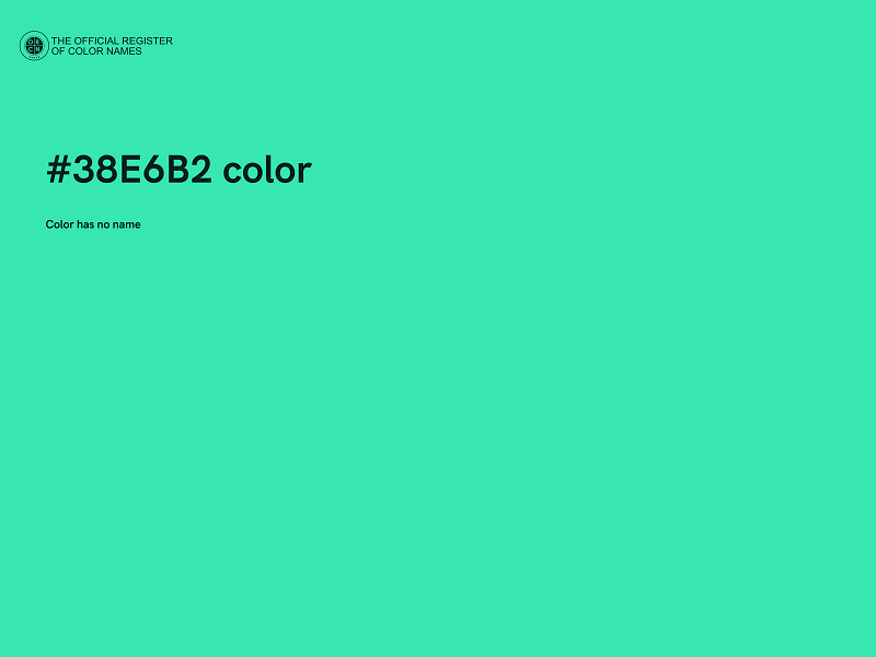 #38E6B2 color image