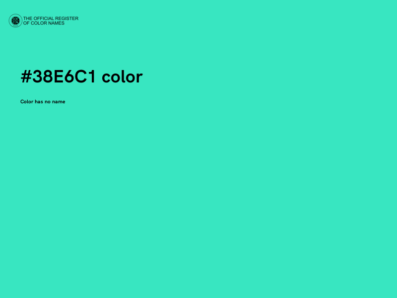 #38E6C1 color image