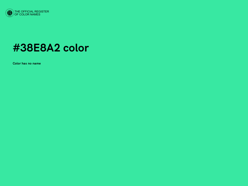 #38E8A2 color image