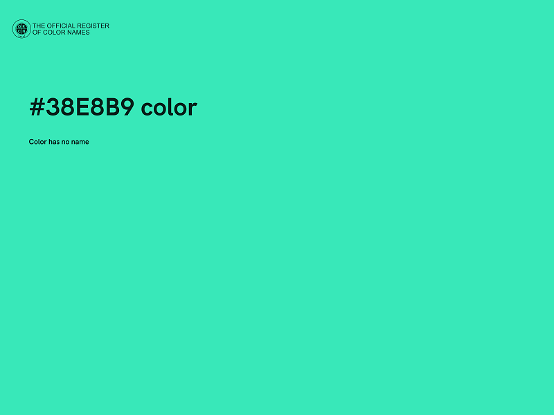 #38E8B9 color image
