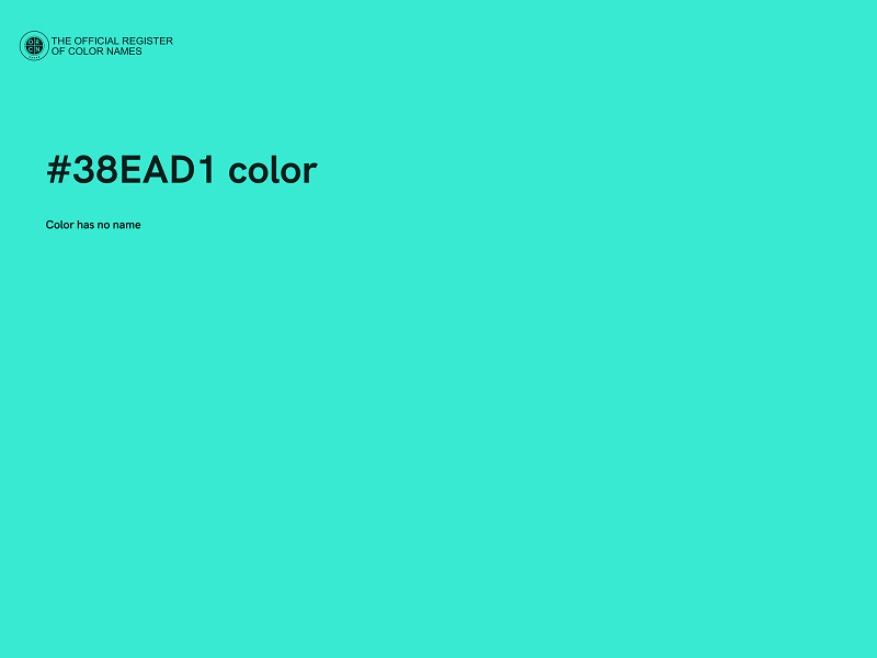 #38EAD1 color image