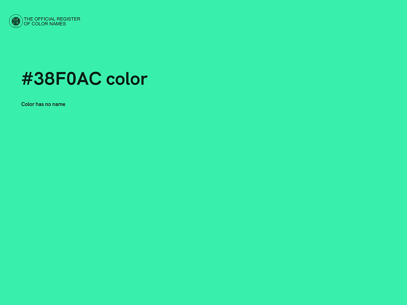 #38F0AC color image