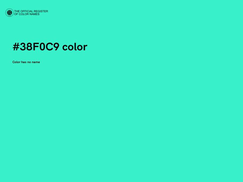 #38F0C9 color image