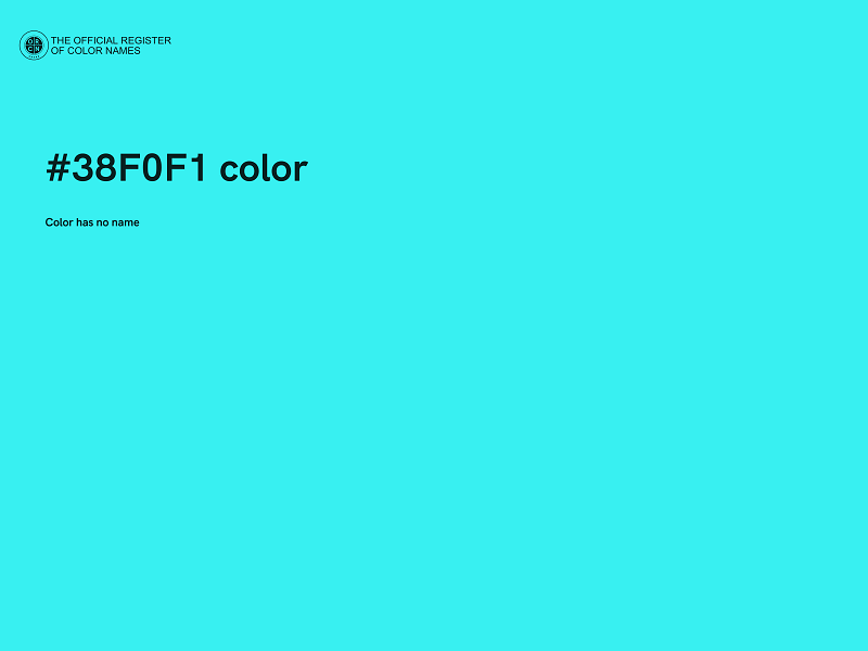 #38F0F1 color image