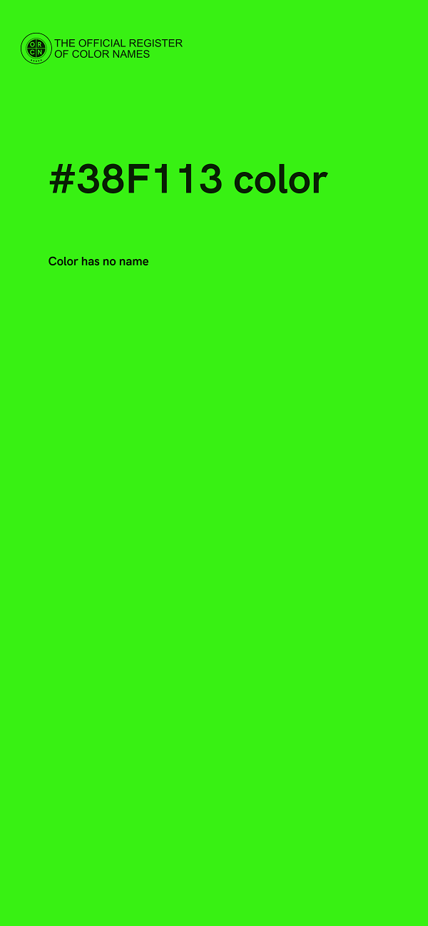 #38F113 color image