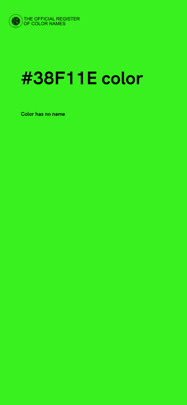 #38F11E color image