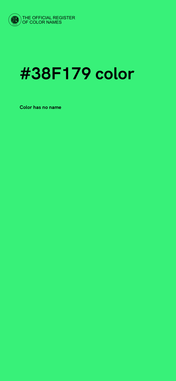 #38F179 color image