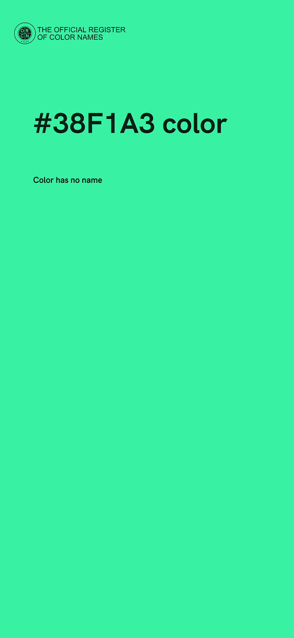 #38F1A3 color image